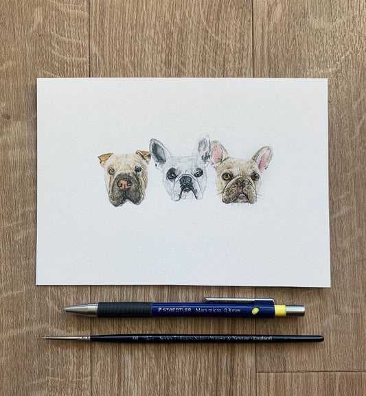 Custom Pet Portrait (Three Pets)